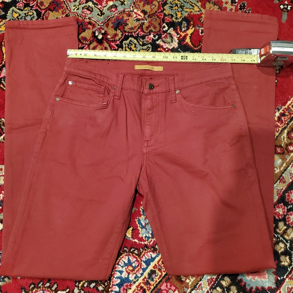 Joe's Jeans Brixton Straight & Narrow Brick Red Pants - 33x36